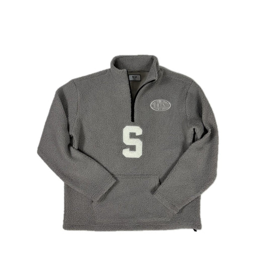 Cloud Gray Sherpa Quarter Zip Jacket